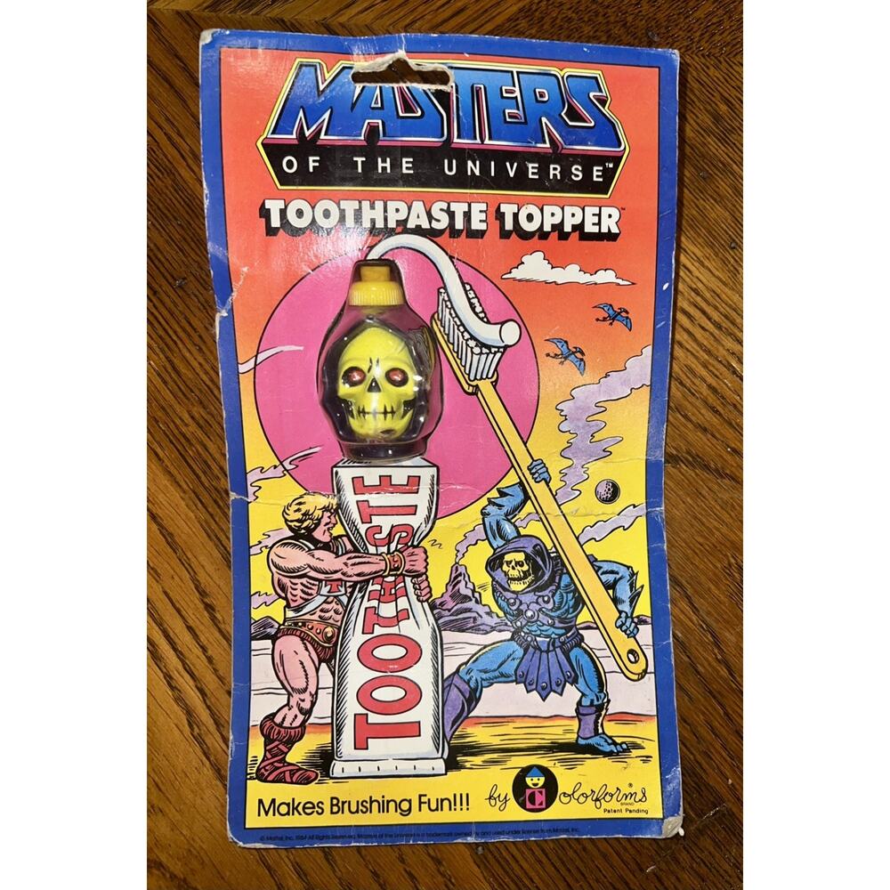 Masters Of The Universe Skeletor Toothpaste Topper Colorforms 1984 Vintage Seald